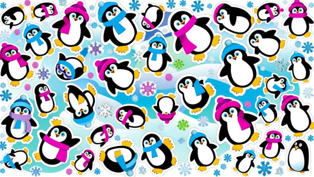 penguin stickers bring joy