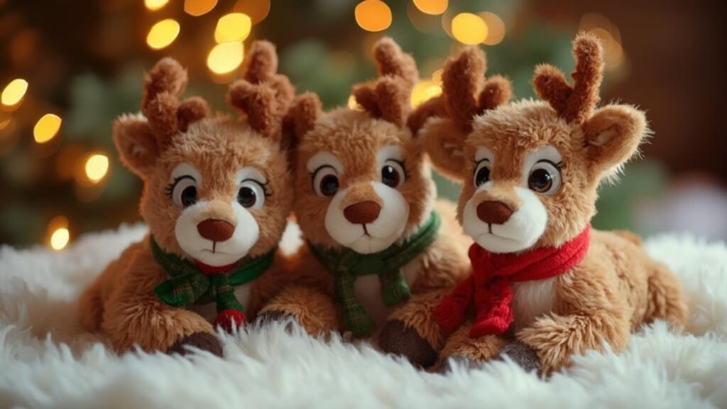 cuddly reindeer plush toys