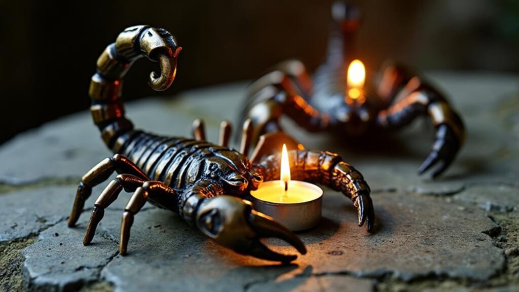 spooky scorpion candle holders