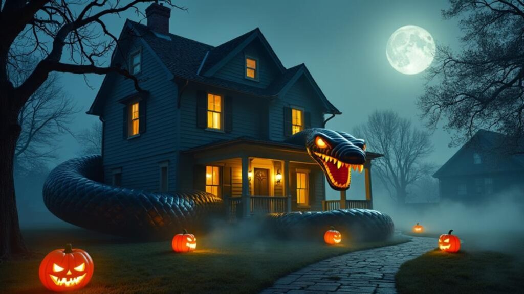 6 Spooktacular Snake Halloween Inflatables to Slither Up Your Decor 5 spooky snake halloween inflatables