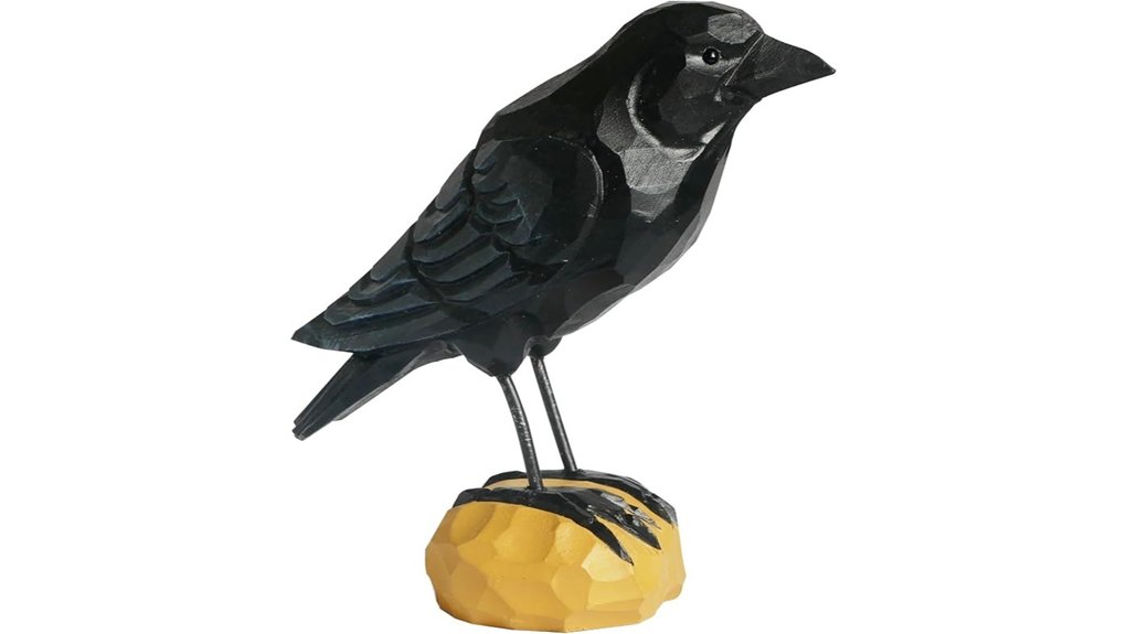 black crow raven figurine ornament