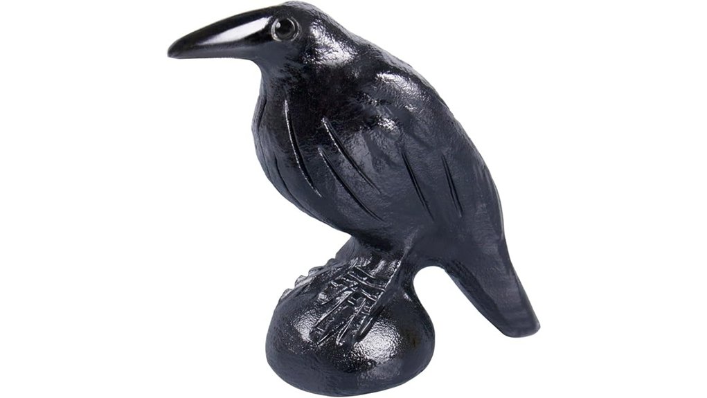 black obsidian raven figurine