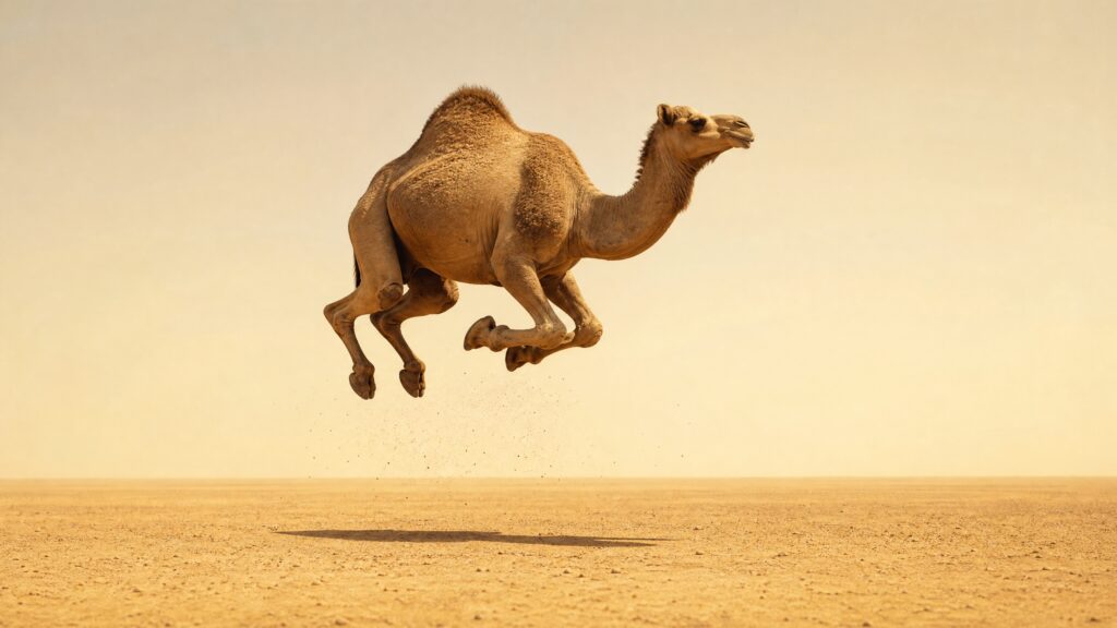 Can Camels Jump? Yes, But Only for a Split Second 2 camels cannot jump high