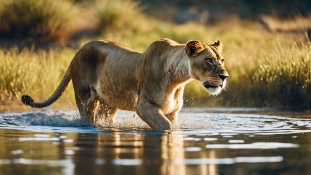 lions are not swimmers