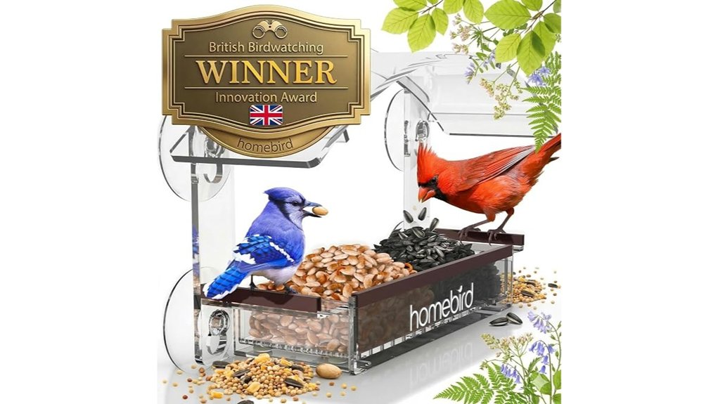 clear acrylic suction cup birdfeeder