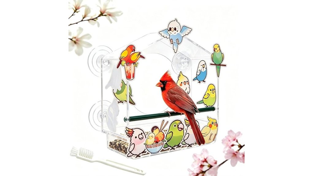 clear acrylic window bird feeder