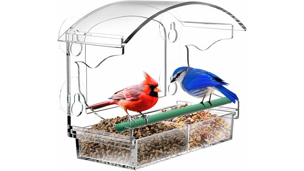 clear acrylic window bird feeder