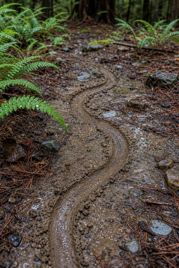 continuous wavy belly track patterns