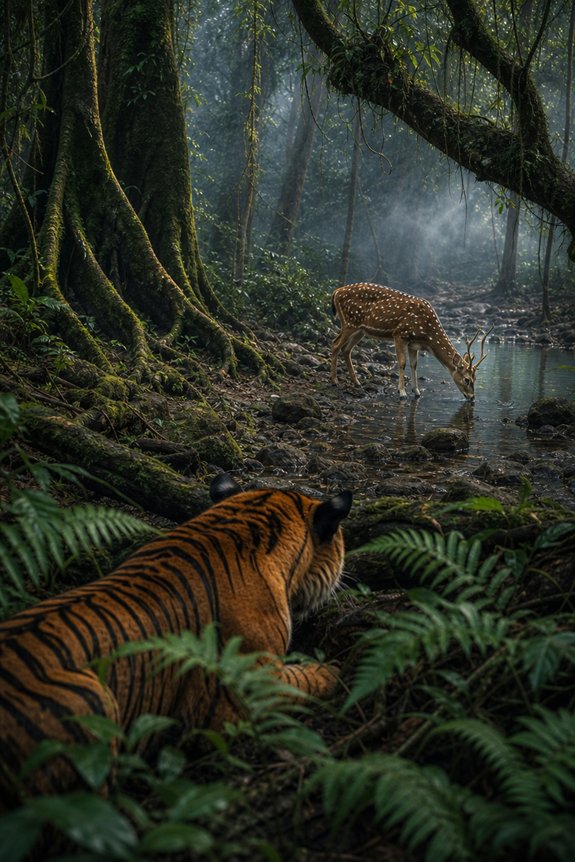 deer driven tiger forest territories