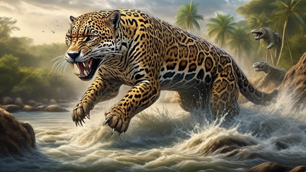 jaguars prey on crocodiles