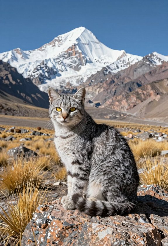 endangered high altitude andean cat