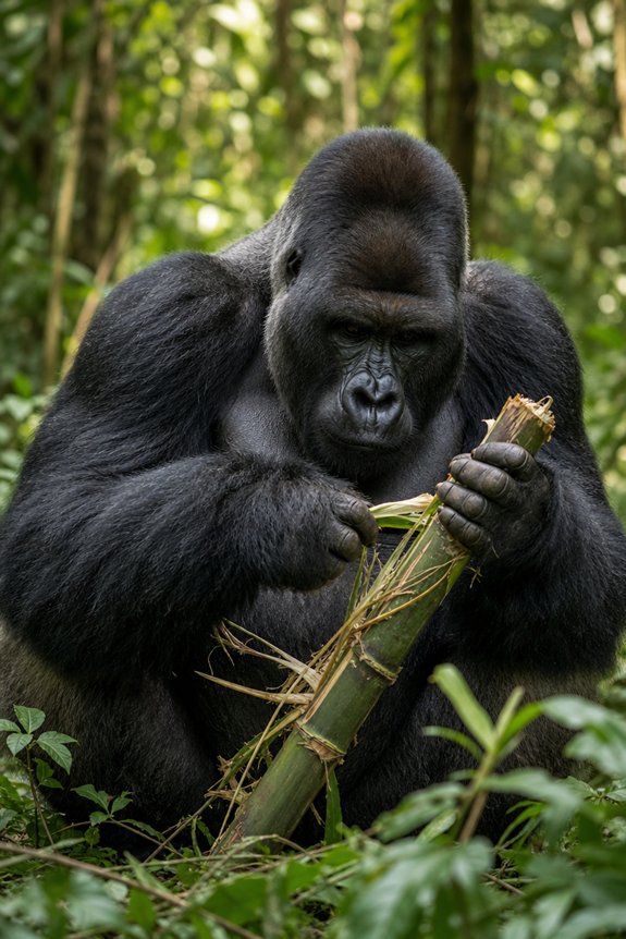 What Eats Tree Leaves: Leaf Eating Animals 8 folivorous gorillas eat shoots