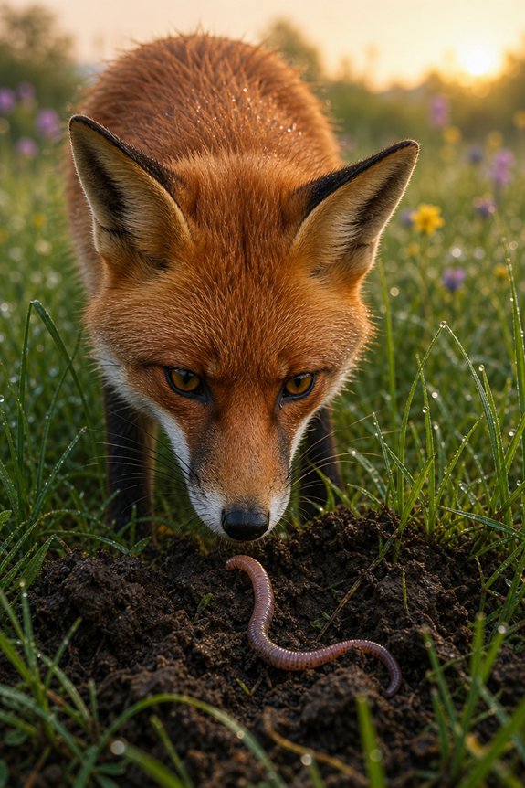 What Animals Eat Worms 19 foxes forage worms seasonally
