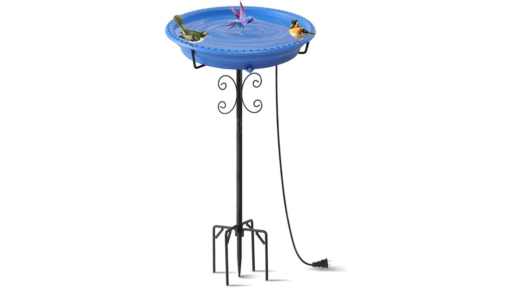 Heated Bird Baths for Winter: 20 Picks and the Depth Rule Most People Miss 8 heated metal pole birdbath heater