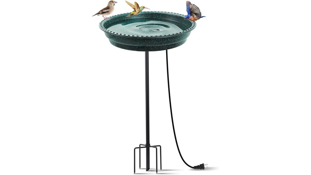 Heated Bird Baths for Winter: 20 Picks and the Depth Rule Most People Miss 12 heated metal pole birdbath