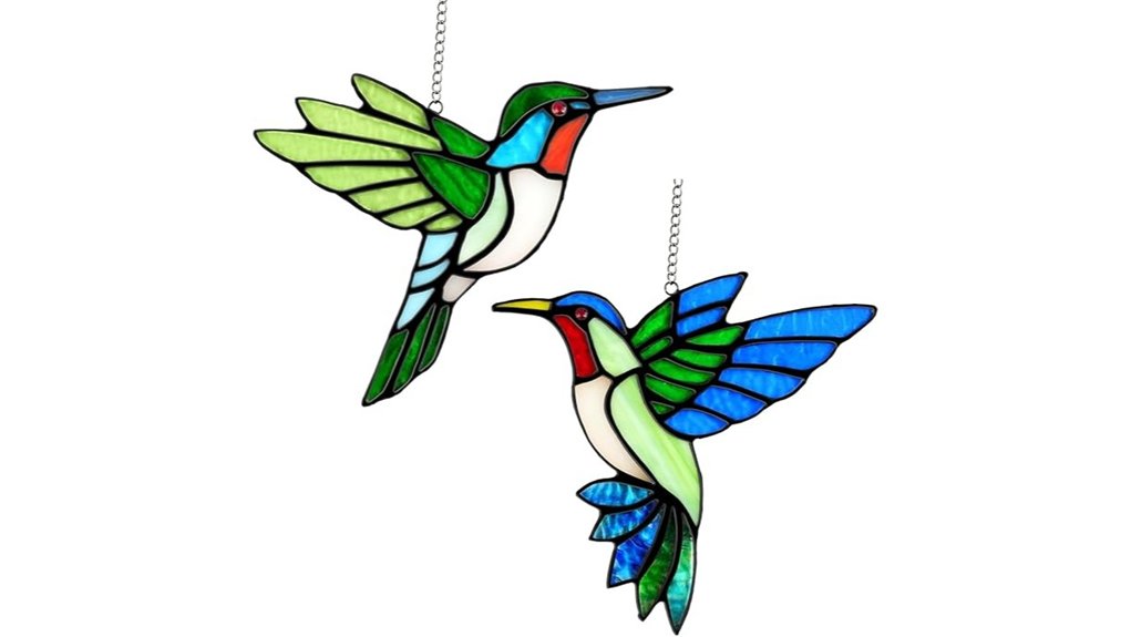 Top Gifts Hummingbird Lovers Are Buzzing About 3 hummingbird stained glass suncatchers