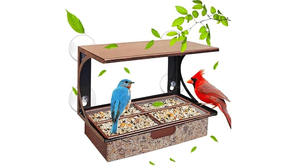 metal window bird feeder