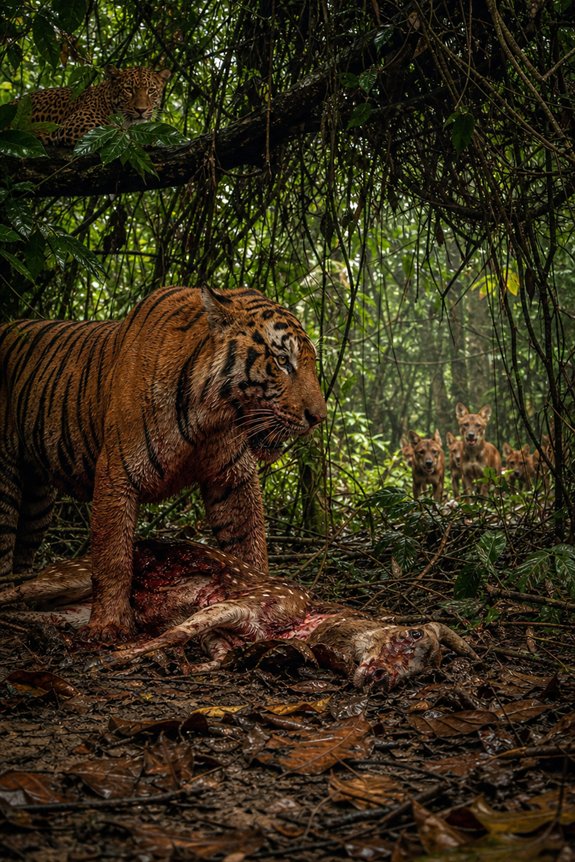pack and stealth kleptoparasitism reduces tigers