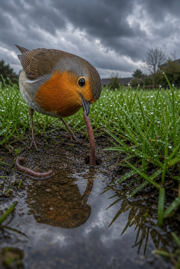 What Animals Eat Worms 24 rainstorms trigger worm surfacing