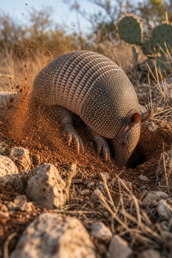 Armadillo Facts: Armor, Quadruplets and Leprosy 6 rapid clawed burrow construction skills