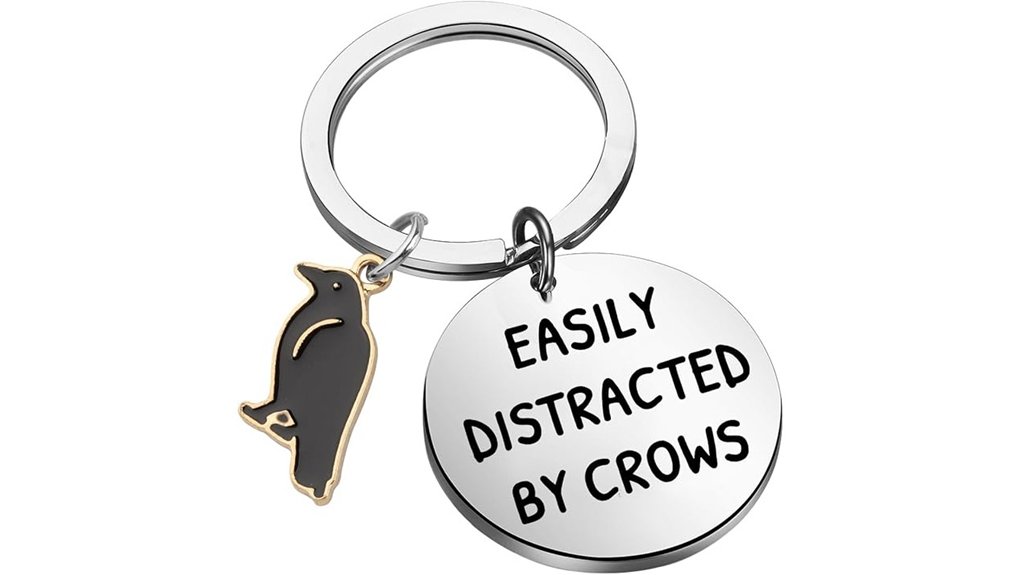 raven birdwatcher keychain jewelry