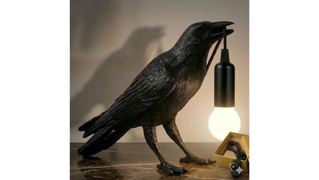 raven gothic adjustable table lamp