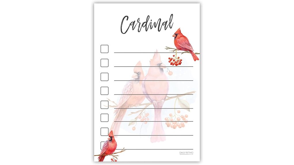 The Best Cardinal Gifts That Wow Any Fan 16 red cardinal 4x6 notepad
