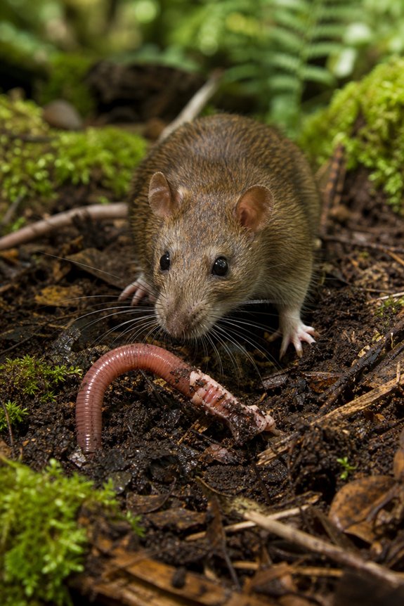 What Animals Eat Worms 20 rodents hunting earthworms after rain