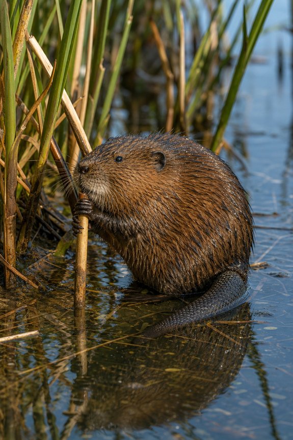 semi aquatic rodent with rudder