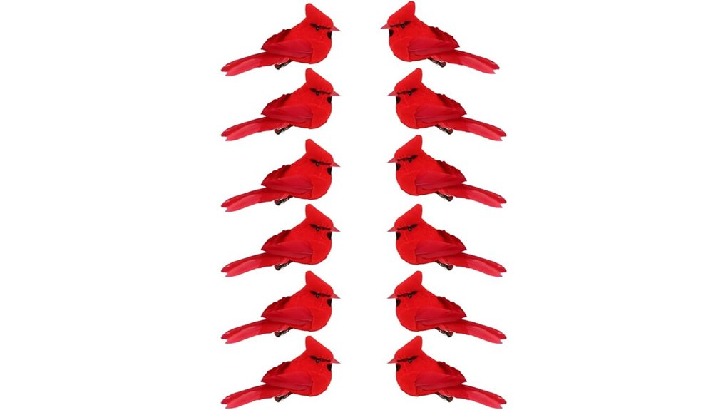 set of 12 mini cardinals