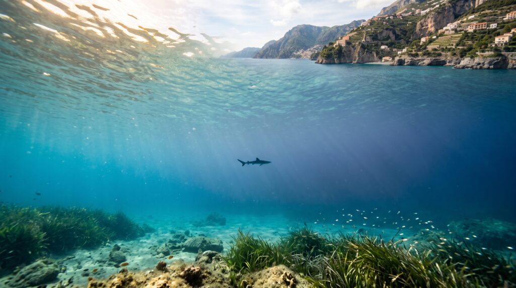 sharks inhabit italian waters