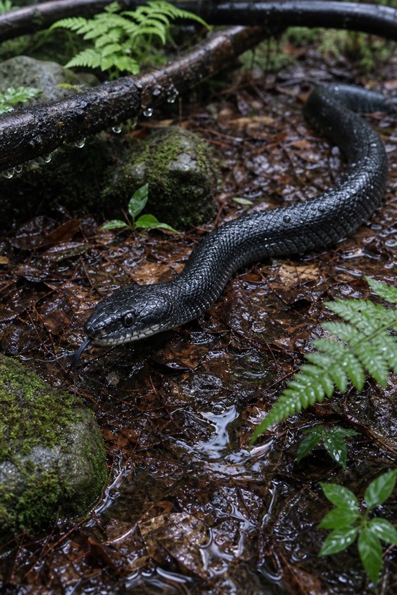 snakes emerge during rain