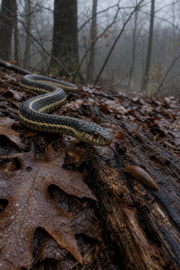 snakes pause hunting in rain