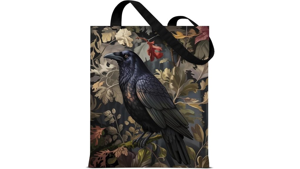 spooky gothic halloween canvas tote