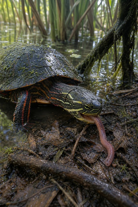 What Animals Eat Worms 10 turtles hunting worms at dawn