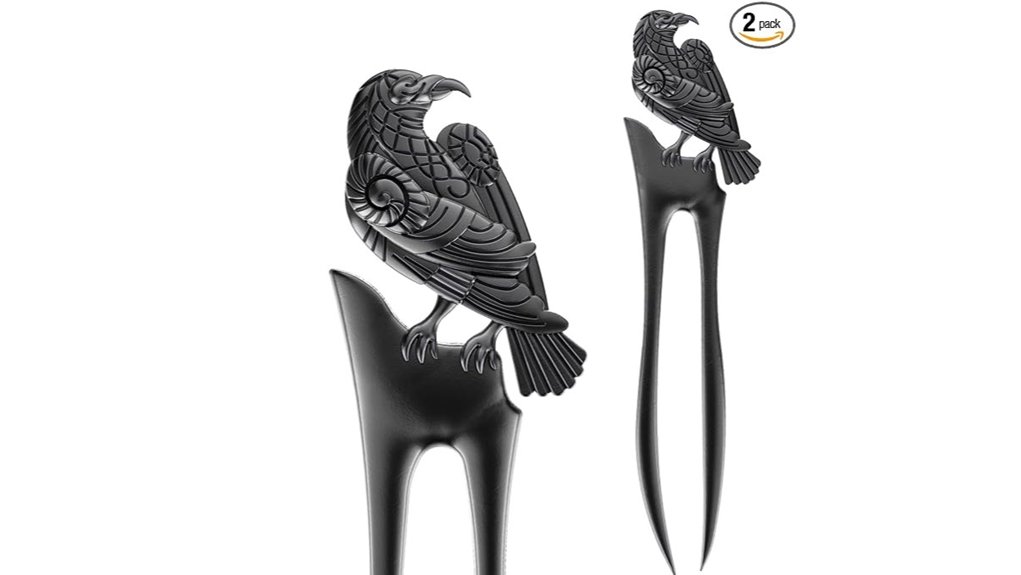 u shaped viking raven hairprongs