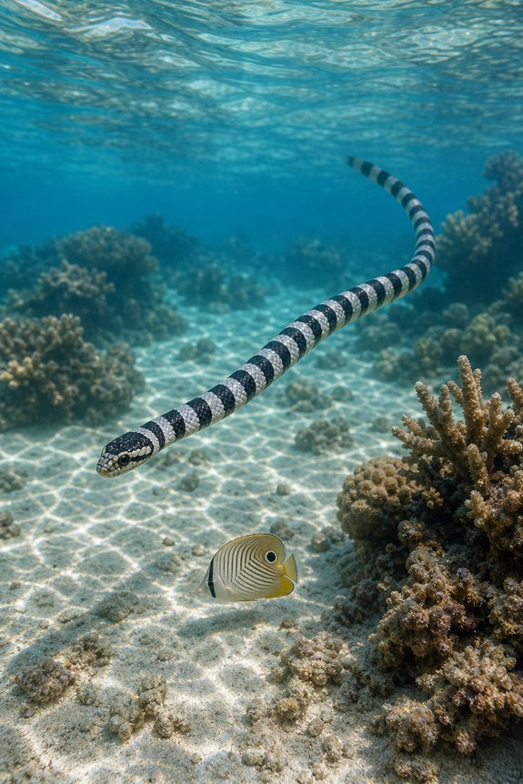 venomous sea snakes paralyze fish