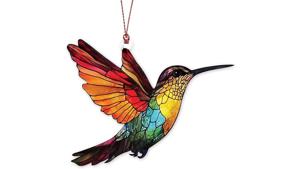 vibrant decorative hummingbird ornament