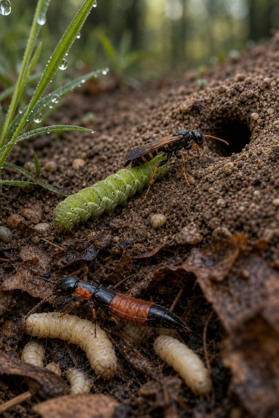 What Animals Eat Worms 7 wasps and beetles predate larvae