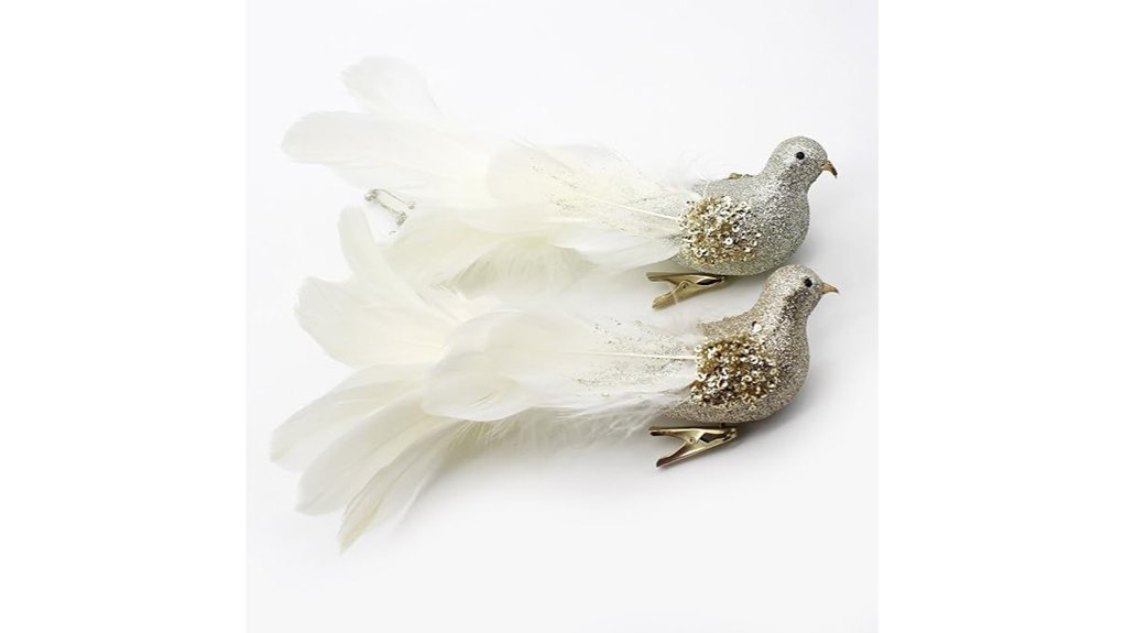 yolococa champagne bird ornaments
