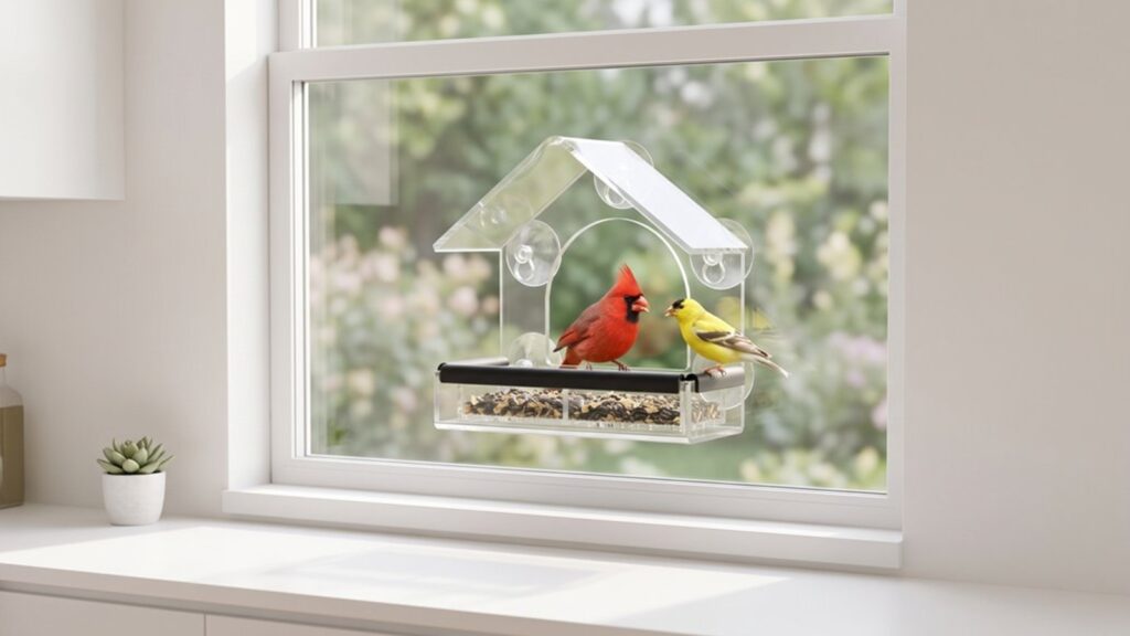 colorful window bird feeder guide